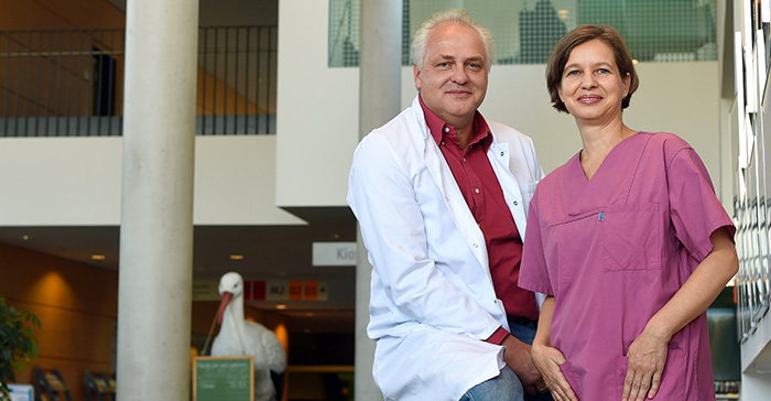 Assistant Professor Ralf Dechend, MD, and Susann Knöfel help pregnant women with hypertension
