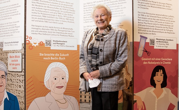 Dr. Gudrun Erzgräber ist eine der Wissenschaftlerinnen, deren Biografie Teil der Ausstellung ist. Foto (Ausschnitt): Sabine Gudath